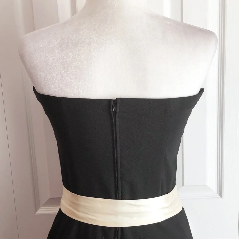 Vintage Ruby Rox Juniors' Black & Ivory Strapless Dress